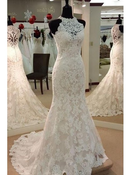 Mermaid Sleeveless Lace Wedding Dresses Bridal Gowns 99603002