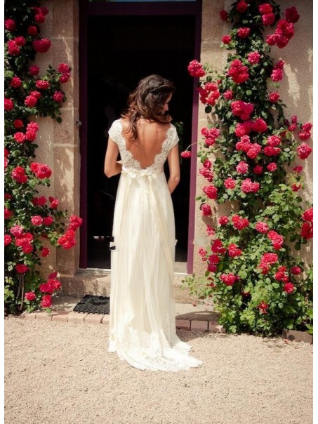 V-Back Lace Wedding Dresses Bridal Gowns 99603014 V-Back Lace Wedding Dresses Bridal Gowns 99603014