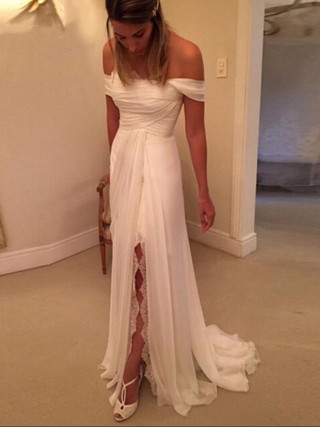 Chiffon Lace Off-the-Shoulder Wedding Dresses Bridal Gowns 99603024 Chiffon Lace Off-the-Shoulder Wedding Dresses Bridal Gowns 99603024