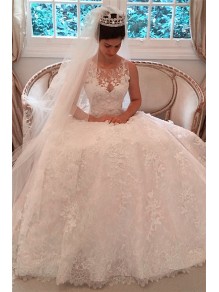 Lace Illusion Neckline Wedding Dresses Bridal Gowns 99603028 Lace Illusion Neckline Wedding Dresses Bridal Gowns 99603028