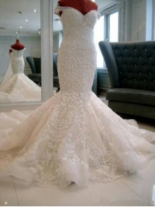 Mermaid Off-the-Shoulder Lace Wedding Dresses Bridal Gowns 99603036 Mermaid Off-the-Shoulder Lace Wedding Dresses Bridal Gowns 99603036