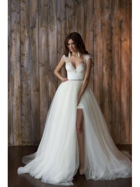 Lace Tulle Sleeveless Wedding Dresses Bridal Gowns 99603052 Lace Tulle Sleeveless Wedding Dresses Bridal Gowns 99603052