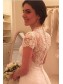 A-Line Short Sleeves Lace Wedding Dresses Bridal Gowns 99603058