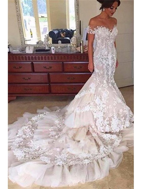 Mermaid Off-the-Shoulder Lace Wedding Dresses Bridal Gowns 99603059 Mermaid Off-the-Shoulder Lace Wedding Dresses Bridal Gowns 99603059