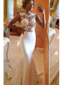 Mermaid Lace Illusion Bodice Wedding Dresses Bridal Gowns 99603061 Mermaid Lace Illusion Bodice Wedding Dresses Bridal Gowns 99603061