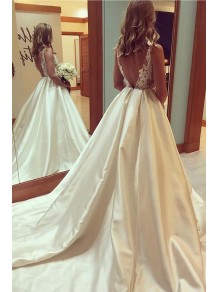 A-Line V-Neck Lace Wedding Dresses Bridal Gowns 99603064 A-Line V-Neck Lace Wedding Dresses Bridal Gowns 99603064