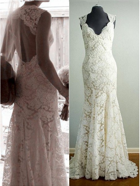 Mermaid V-Neck Lace Wedding Dresses Bridal Gowns 99603068 Mermaid V-Neck Lace Wedding Dresses Bridal Gowns 99603068