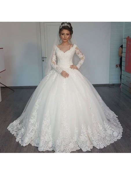 Ball Gown Long Sleeves Lace Wedding Dresses Bridal Gowns 99603073 Ball Gown Long Sleeves Lace Wedding Dresses Bridal Gowns 99603073