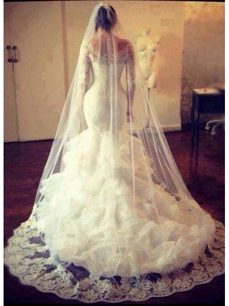 Long Sleeves Mermaid Lace Wedding Dresses Bridal Gowns 99603081 Long Sleeves Mermaid Lace Wedding Dresses Bridal Gowns 99603081