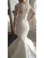 Long Sleeves Mermaid Lace Wedding Dresses Bridal Gowns 99603083