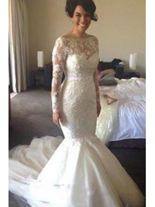 Long Sleeves Mermaid Lace Wedding Dresses Bridal Gowns 99603083 Long Sleeves Mermaid Lace Wedding Dresses Bridal Gowns 99603083