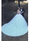 Long Sleeves Lace Tulle Ball Gown Wedding Dresses Bridal Gowns 99603085