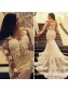 Long Sleeves Lace Sheer Mermaid Wedding Dresses Bridal Gowns 99603087