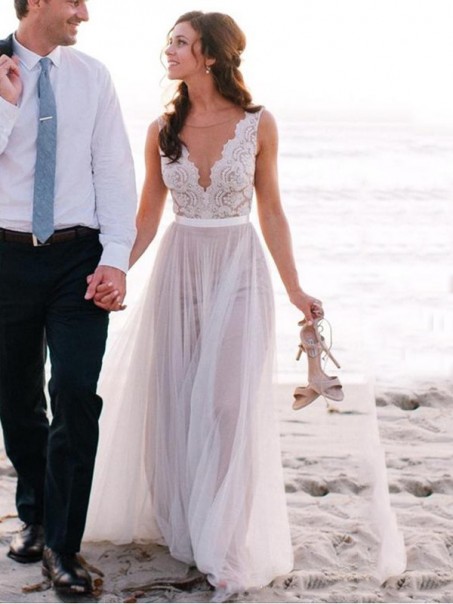 Lace Tulle Illusion Neckline Wedding Dresses Bridal Gowns 99603091 Lace Tulle Illusion Neckline Wedding Dresses Bridal Gowns 99603091