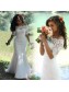 Lace Mermaid Off-the-Shoulder Short Sleeve Wedding Dresses Bridal Gowns 99603092 Lace Mermaid Off-the-Shoulder Short Sleeve Wedding Dresses Bridal Gowns 99603092
