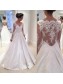 A-Line Long Sleeves Lace V-Neck Wedding Dresses Bridal Gowns 99603096