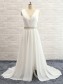 Sheath Chiffon Lace V-Neck Wedding Dresses Bridal Gowns 99603101
