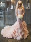 Mermaid Sweetheart Pink Beaded Waist Wedding Dresses Bridal Gowns 99603105