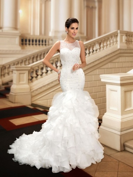 Mermaid Beaded Sleeveless Wedding Dresses Bridal Gowns 99603106 Mermaid Beaded Sleeveless Wedding Dresses Bridal Gowns 99603106