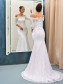 Mermaid 3/4 Length Sleeves Off-the-Shoulder Lace Wedding Dresses Bridal Gowns 99603111