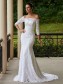 Mermaid 3/4 Length Sleeves Off-the-Shoulder Lace Wedding Dresses Bridal Gowns 99603111