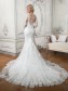 Long Sleeves Mermaid Illusion Neckline Lace Wedding Dresses Bridal Gowns 99603112
