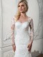 Long Sleeves Mermaid Illusion Neckline Lace Wedding Dresses Bridal Gowns 99603112