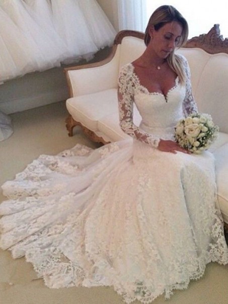 Long Sleeves Lace Wedding Dresses Bridal Gowns 99603113 Long Sleeves Lace Wedding Dresses Bridal Gowns 99603113