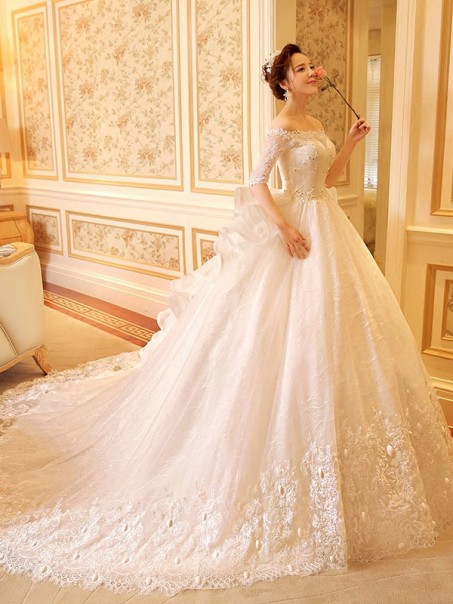 Lace Bridal Ball Gown Off-the-Shoulder Wedding Dresses Bridal Gowns 99603121 Lace Bridal Ball Gown Off-the-Shoulder Wedding Dresses Bridal Gowns 99603121