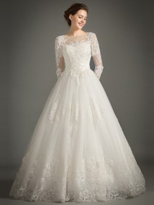 A-Line Long Sleeves Lace Wedding Dresses Bridal Gowns 99603157 A-Line Long Sleeves Lace Wedding Dresses Bridal Gowns 99603157