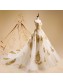 A-Line Sweetheart Gold Lace Appliques Wedding Dresses Bridal Gowns 99603237 A-Line Sweetheart Gold Lace Appliques Wedding Dresses Bridal Gowns 99603237