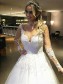A-Line Long Sleeves Lace Sheer Wedding Dresses Bridal Gowns 99603262 A-Line Long Sleeves Lace Sheer Wedding Dresses Bridal Gowns 99603262