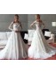 A-Line Long Sleeves Lace Off the Shoulder Wedding Dresses Bridal Gowns 99603264