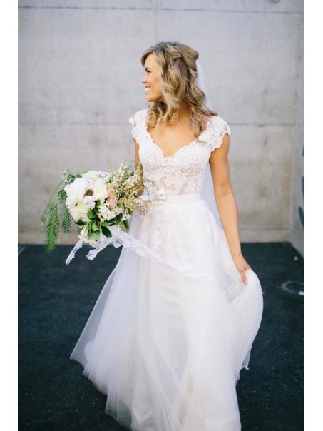 A-Line V-Neck Lace Wedding Dresses Bridal Gowns 99603267 A-Line V-Neck Lace Wedding Dresses Bridal Gowns 99603267