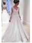 A-Line Long Sleeves Lace Wedding Dresses Bridal Gowns 99603273