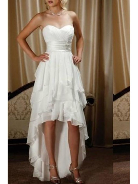High Low Chiffon Wedding Dresses Bridal Gowns 99603278