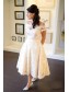 A-Line Lace Off-the-Shoulder Tea Length Wedding Dresses Bridal Gowns 99603292 A-Line Lace Off-the-Shoulder Tea Length Wedding Dresses Bridal Gowns 99603292
