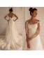 Long Sleeves Lace Mermaid Illusion Bodice Wedding Dresses Bridal Gowns 99603294