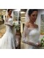 Long Sleeves Lace Off-the-Shoulder Mermaid Wedding Dresses Bridal Gowns 99603302