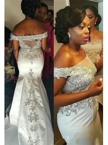 Mermaid Off-the-Shoulder Lace Satin Wedding Dresses Bridal Gowns 99603311 Mermaid Off-the-Shoulder Lace Satin Wedding Dresses Bridal Gowns 99603311