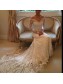 Lace Long Sleeves Off-the-Shoulder V-Neck Mermaid Wedding Dresses Bridal Gowns 99603312