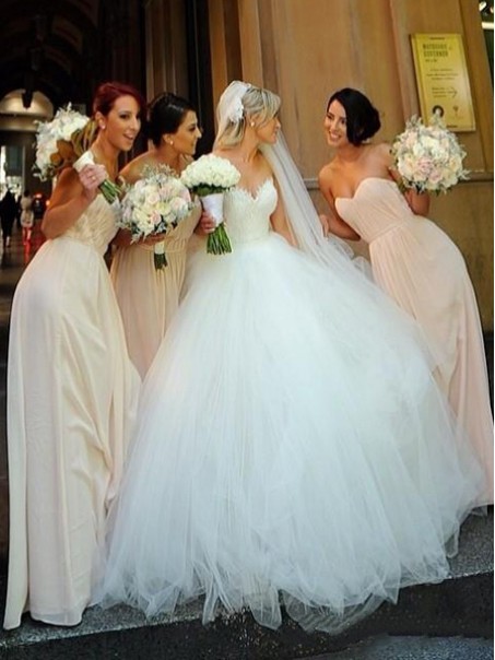 Ball Gown Sweetheart Lace Tulle Wedding Dresses Bridal Gowns 99603322