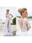 Long Sleeve High Slit Lace Chiffon Wedding Dresses Bridal Gowns 99603326 Long Sleeve High Slit Lace Chiffon Wedding Dresses Bridal Gowns 99603326
