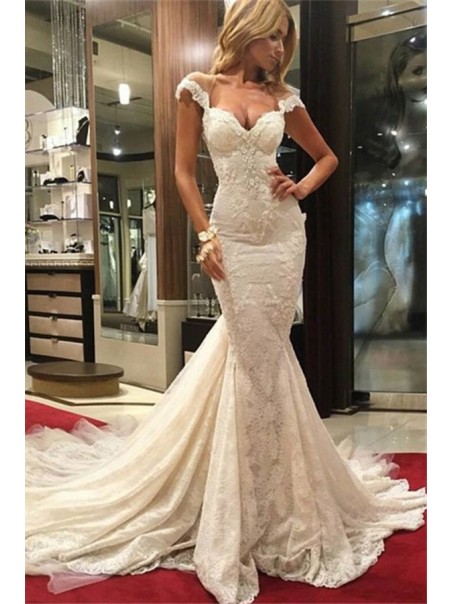 Mermaid Off-the-Shoulder Lace Wedding Dresses Bridal Gowns 99603331 Mermaid Off-the-Shoulder Lace Wedding Dresses Bridal Gowns 99603331