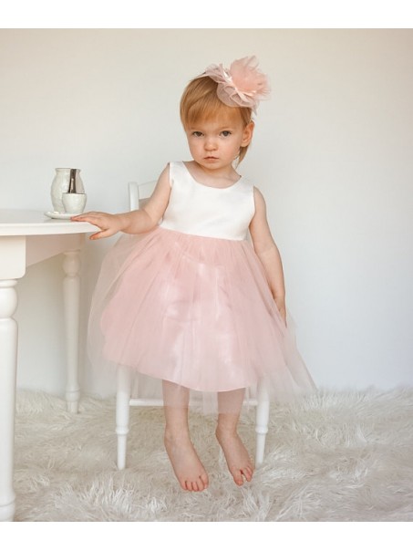 White Pink Flower Girl Dresses 99604010