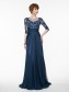 Half Sleeves Illusion Neckline Lace Appliques Chiffon Mother of The Bride Dresses 99605005 Half Sleeves Illusion Neckline Lace Appliques Chiffon Mother of The Bride Dresses 99605005