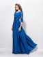 A-Line Long Blue V-Neck 3/4 Length Sleeves Lace Mother of The Bride Dresses 99605007 A-Line Long Blue V-Neck 3/4 Length Sleeves Lace Mother of The Bride Dresses 99605007