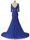 Mermaid Half Sleeves Long Blue Mother of The Bride Dresses 99605012 Mermaid Half Sleeves Long Blue Mother of The Bride Dresses 99605012
