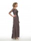 Long V-Neck Lace Chiffon 3/4 Length Sleeves Mother of The Bride Dresses 99605013 Long V-Neck Lace Chiffon 3/4 Length Sleeves Mother of The Bride Dresses 99605013