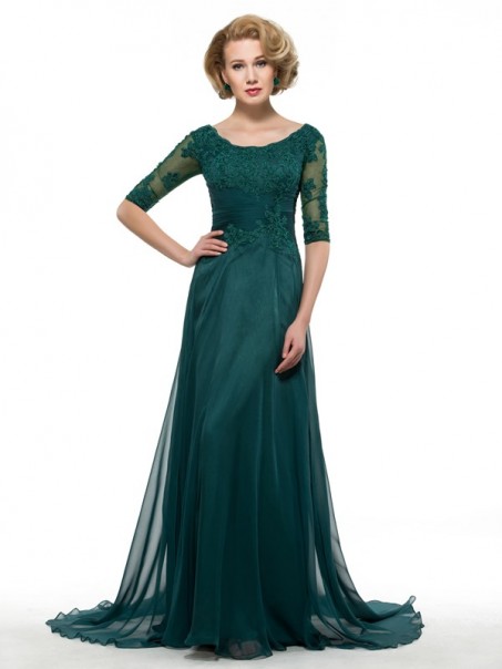 Half Sleeves Lace Chiffon Long Mother of The Bride Dresses 99605018 Half Sleeves Lace Chiffon Long Mother of The Bride Dresses 99605018